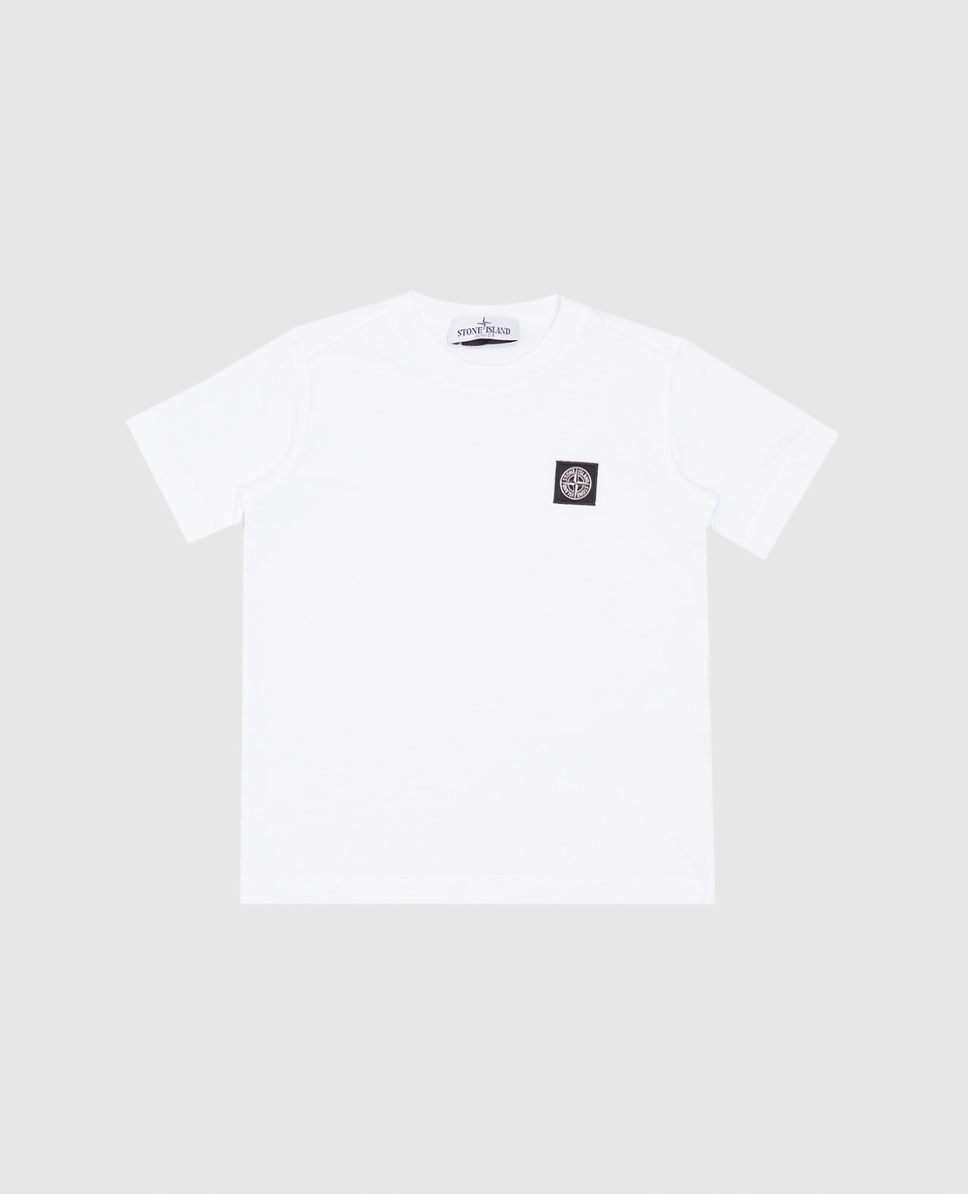 Ieftin Stone Island Children's white T-shirt with logo