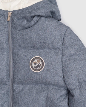 Brunello Cucinelli Children's blue wool down jacket B038PJ334A
