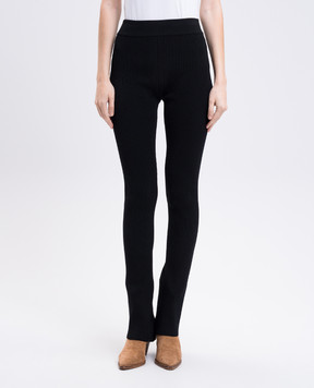 Ermanno Scervino Black ribbed flared pants D475P300HVT