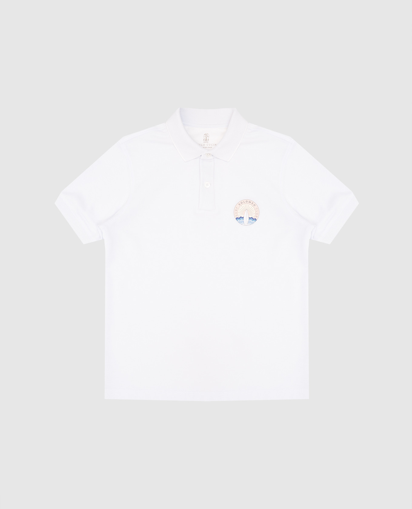 

Children's blue polo shirt with print Brunello Cucinelli, Light blue