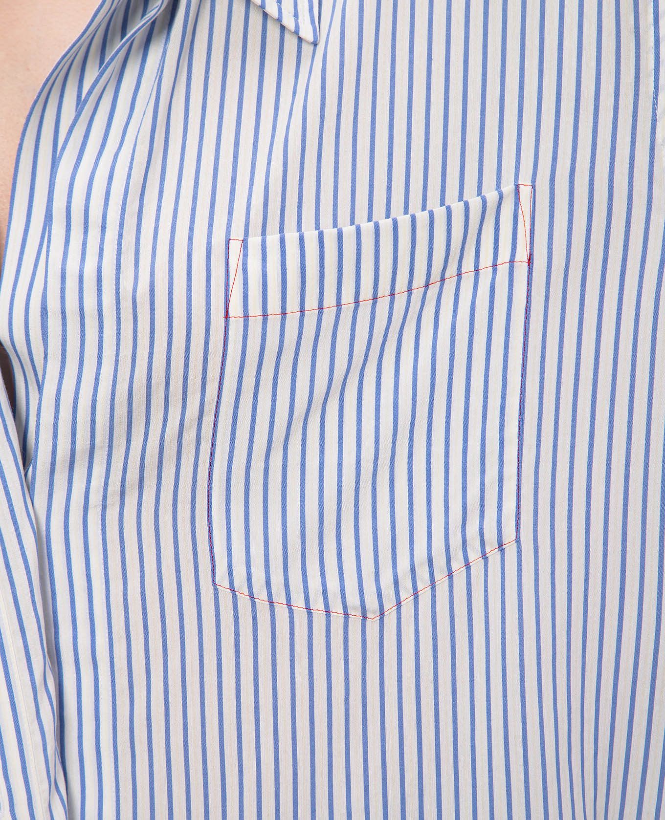 

Long striped silk blouse Victoria Beckham, White