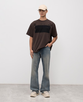 Maison Margiela MM6 Brown T-shirt with embroidered logo SH0GC0053M20050