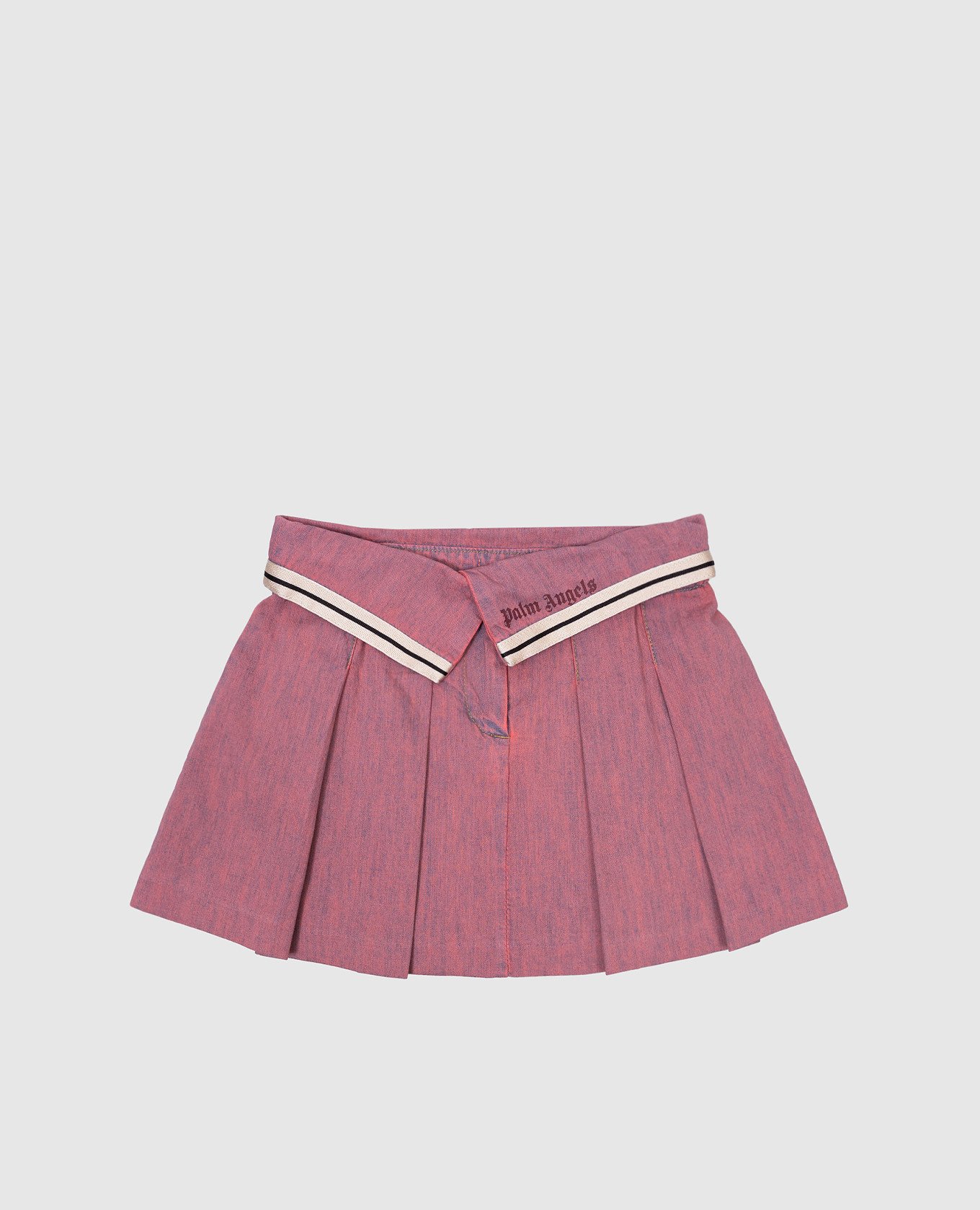 

Children's pink denim skirt with logo Palm Angels