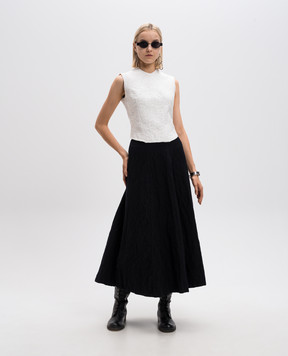 Marc Le Bihan White top in a woven pattern 26267