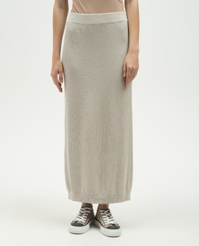 Brunello Cucinelli Gray midi skirt M19196989