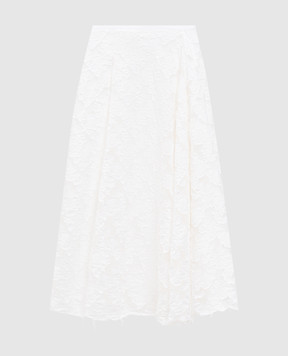 Marc Le Bihan White midi skirt with floral pattern 2541