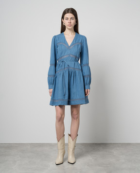 Twinset Blue dress with lace 241TP2690
