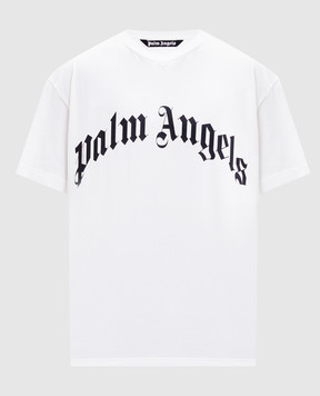 Tシャツ・カットソー Palm Angels SHIRT WITH EMBROIDERED LOGO Black T-shirt with logo Palm Angels - Vitkac Italy