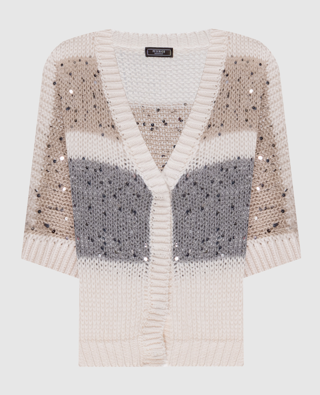 

White cardigan with sequins Peserico