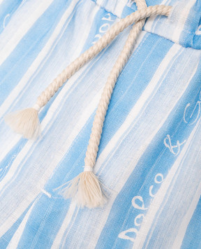 Dolce&Gabbana Children's blue striped linen shorts L43Q64FS4HU812+