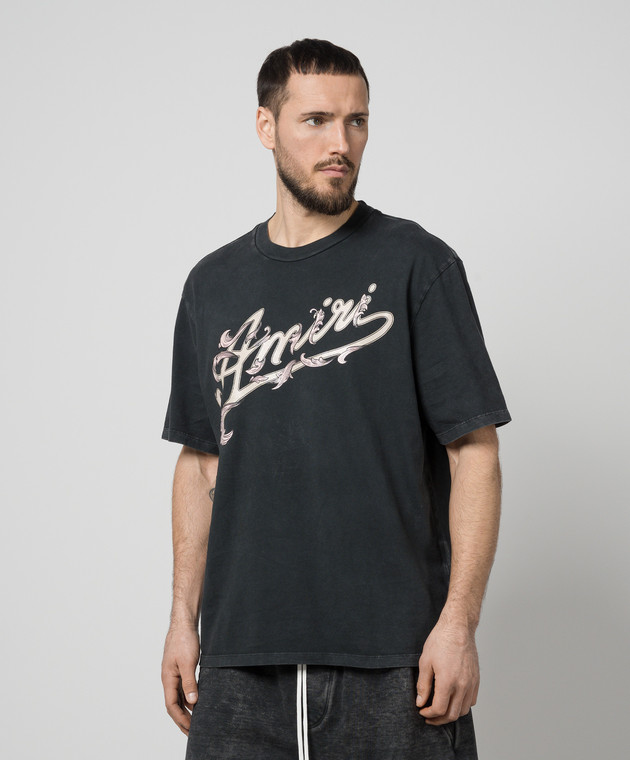 AMIRI - Black T-shirt FILIGREE LOGO AMJYTE1013 - shop with