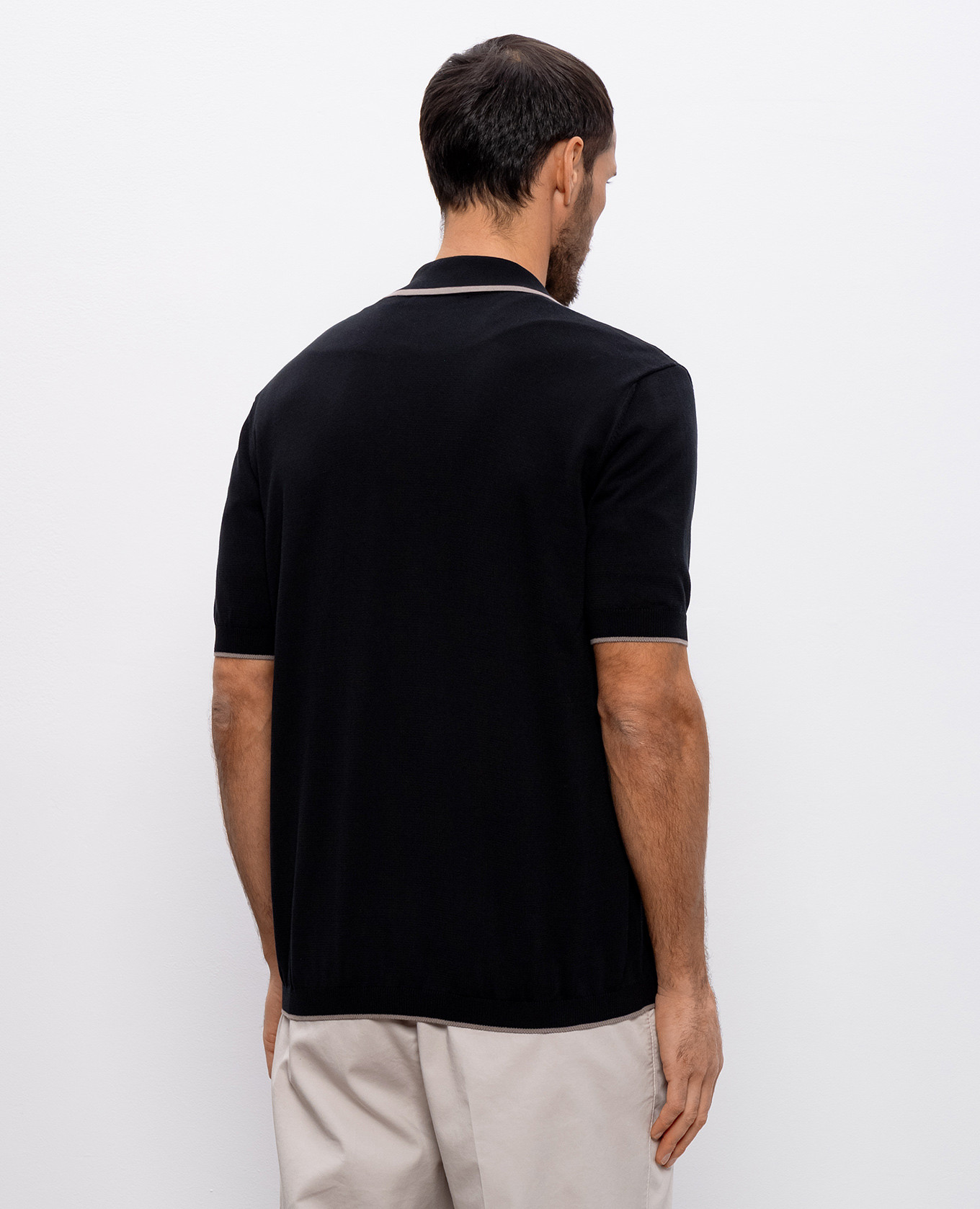 Black shirt with geometric pattern Brunello Cucinelli 4
