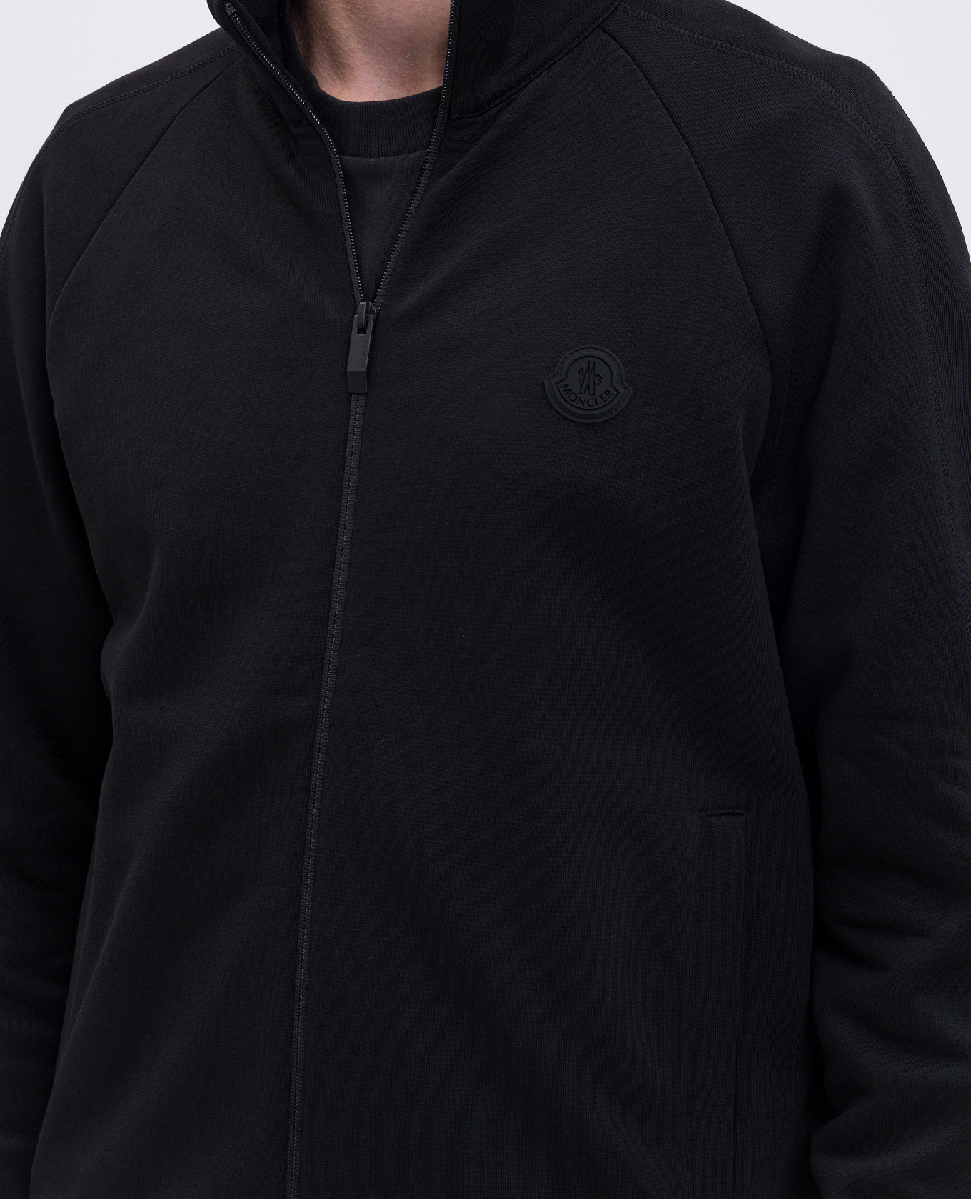 Black sports jacket with logo patch Moncler 5