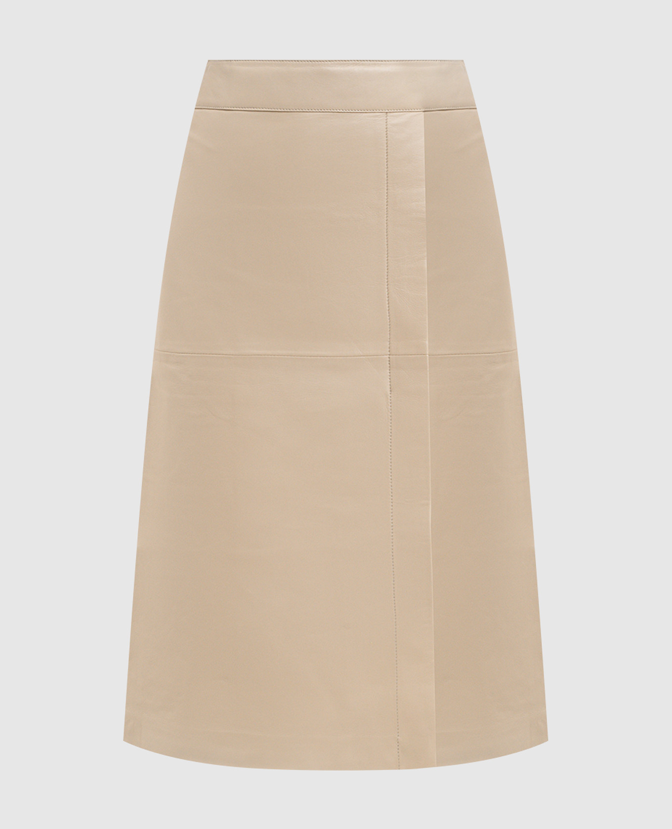 

Beige leather skirt Sevres JOSEPH