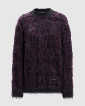 Alexander Wang Purple check wool sweater 1KC4241039
