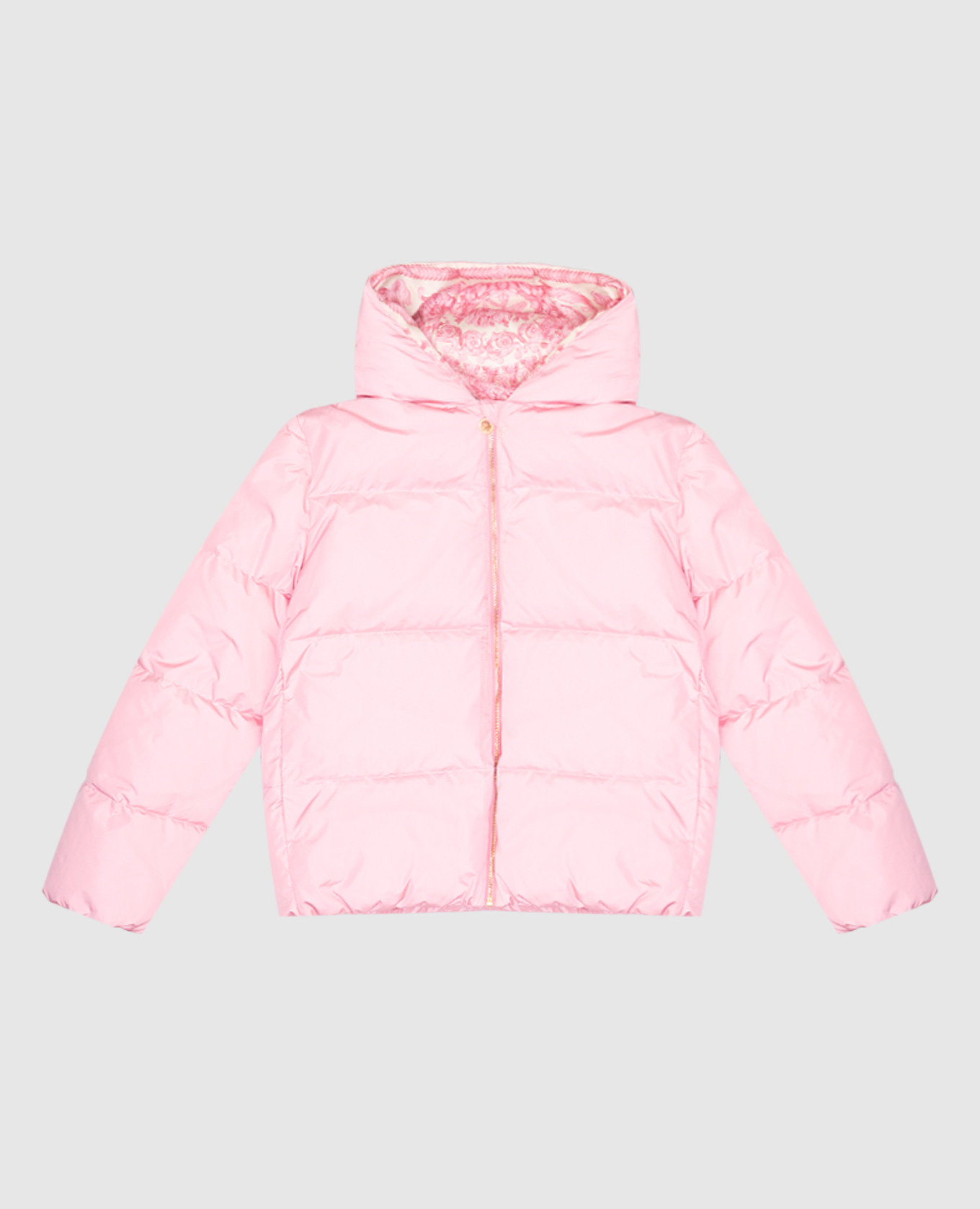 Children&#39;s pink down jacket Versace