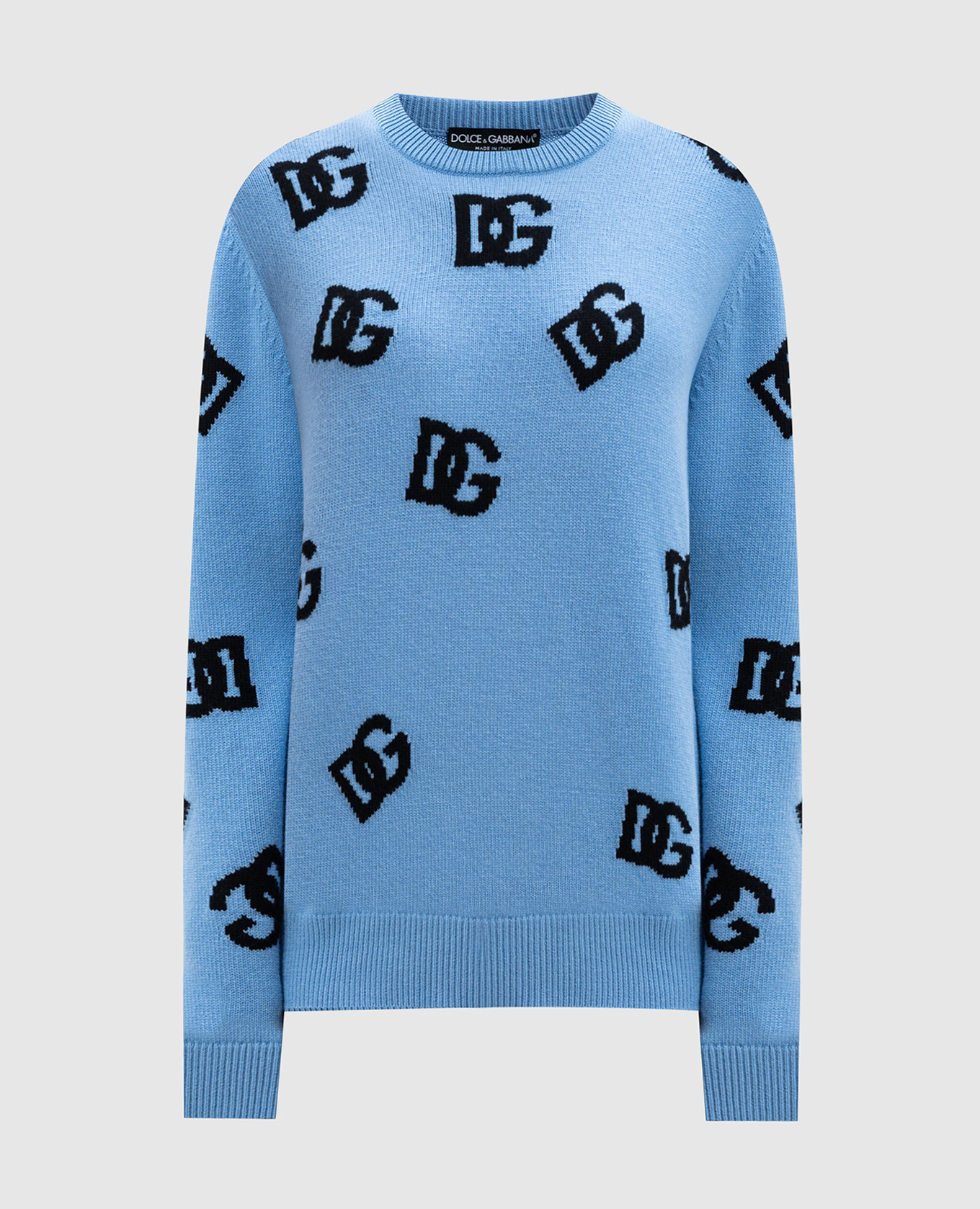 Blue dg wool sweater dolce&gabbana