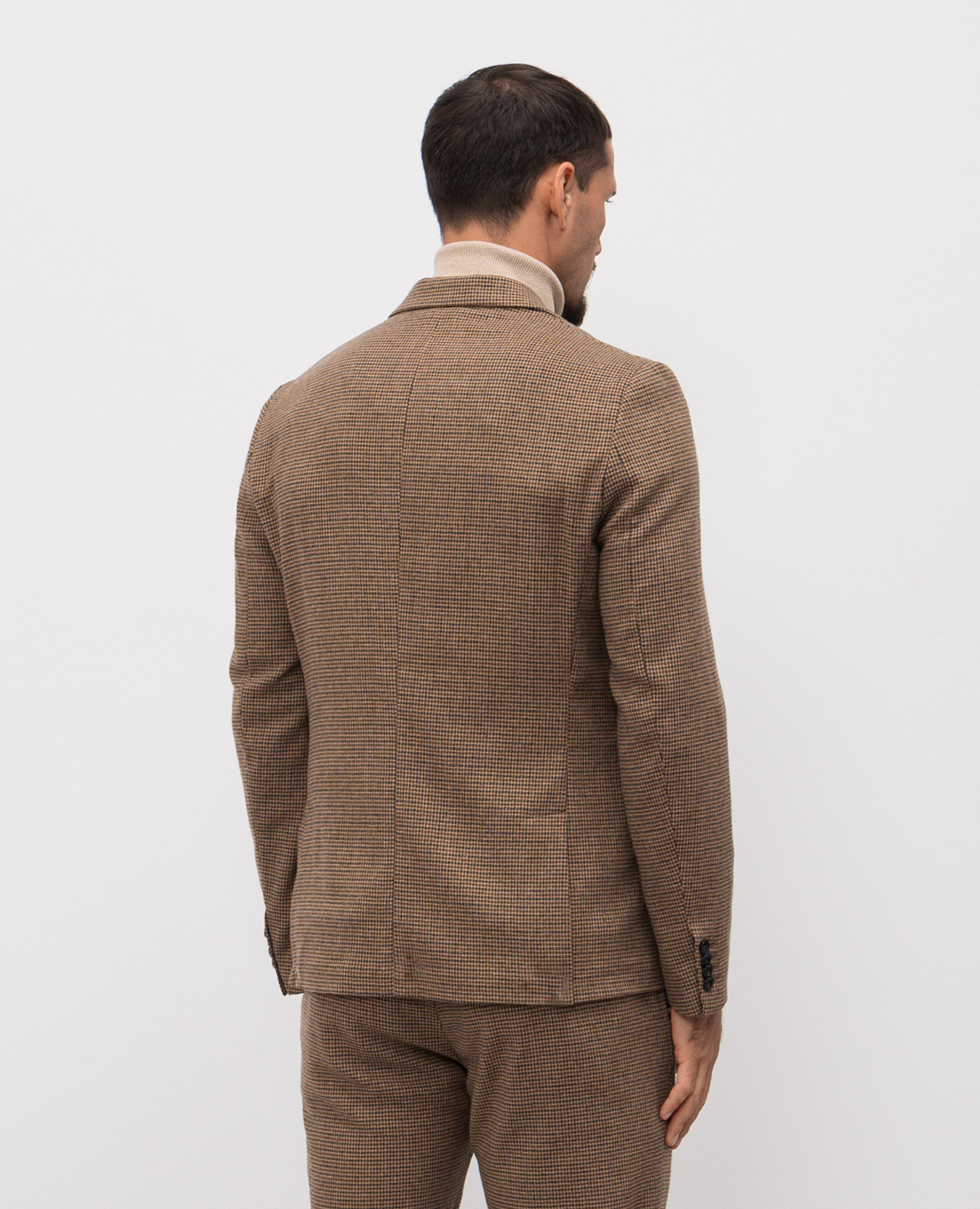 

Brown patterned wool jacket Officina 36