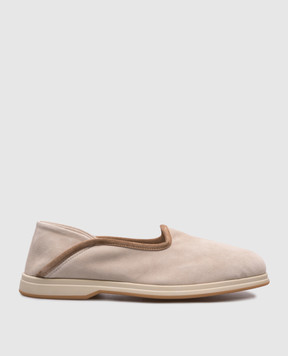 Enrico Mandelli Beige suede loafers DTRENT5722