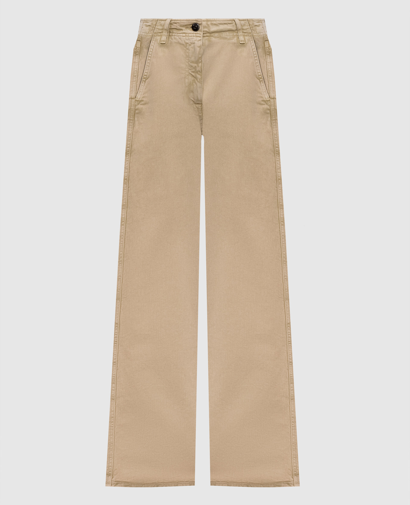 Beige jeans with logo Peserico
