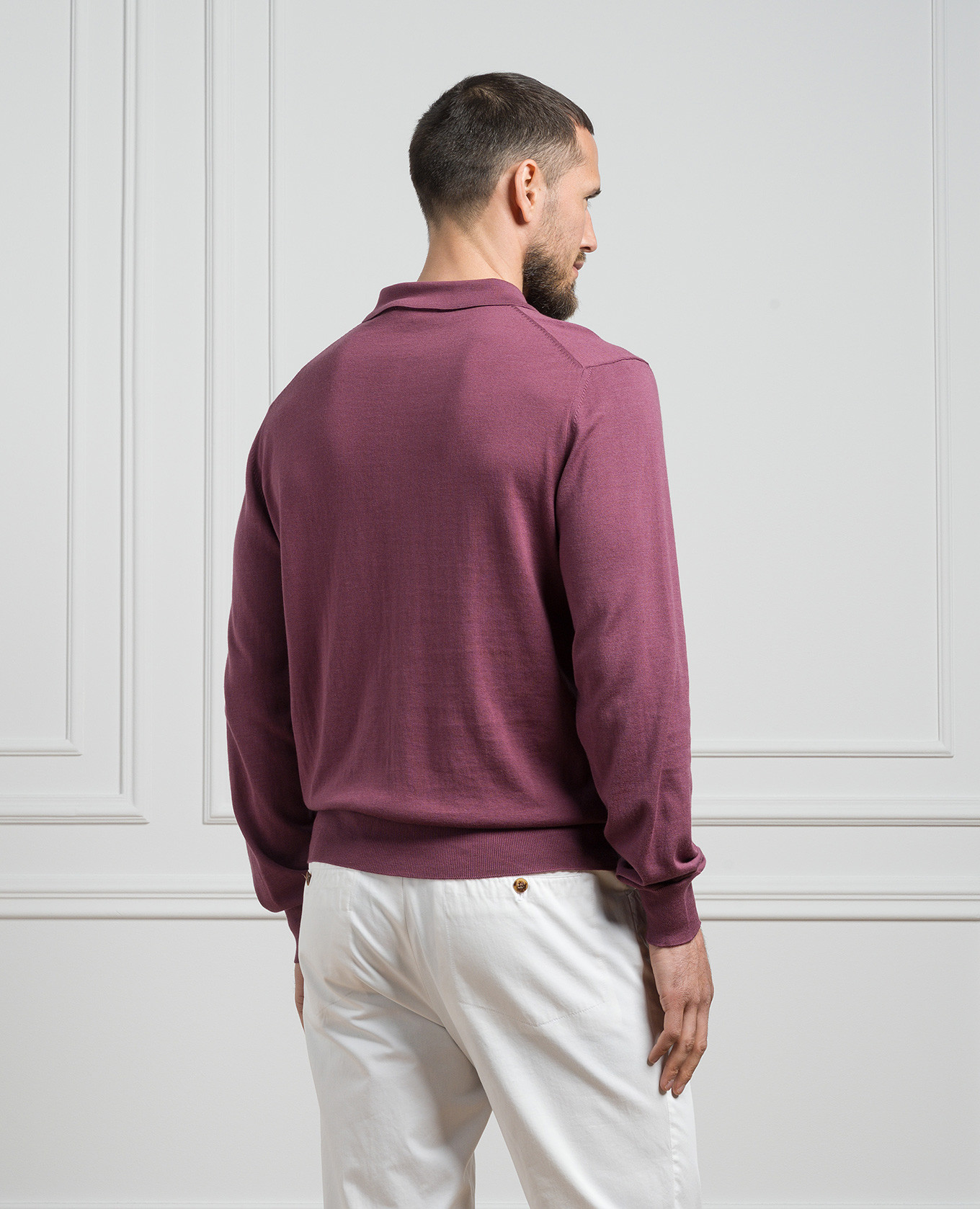 

Burgundy polo shirt with silk and cashmere Cashmere&Whiskey