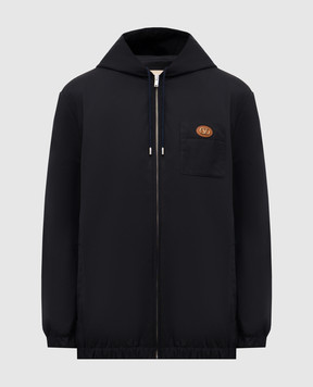 Valentino Black jacket with VLogo emblem 7V3CJD41CKV