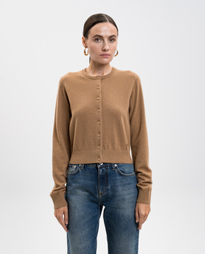 Dolce&Gabbana Brown cashmere cardigan FXVA3ZJDVC2