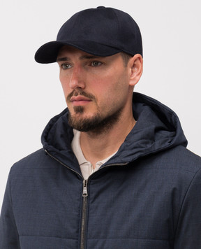 Cashmere&Whiskey Blue cashmere cap 9925002