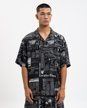 Palm Angels Black shirt with print PMGG00DF25FAB005