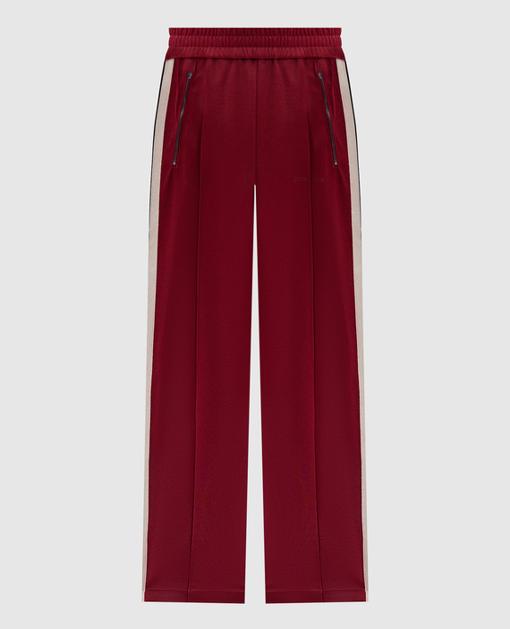 Red sweatpants with logo