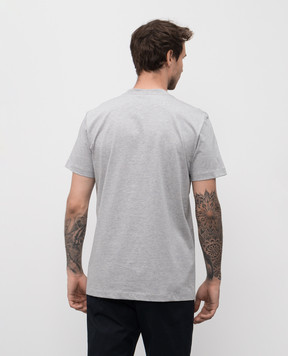 Peserico Grey T-shirt with logo print R55000J0Q302358