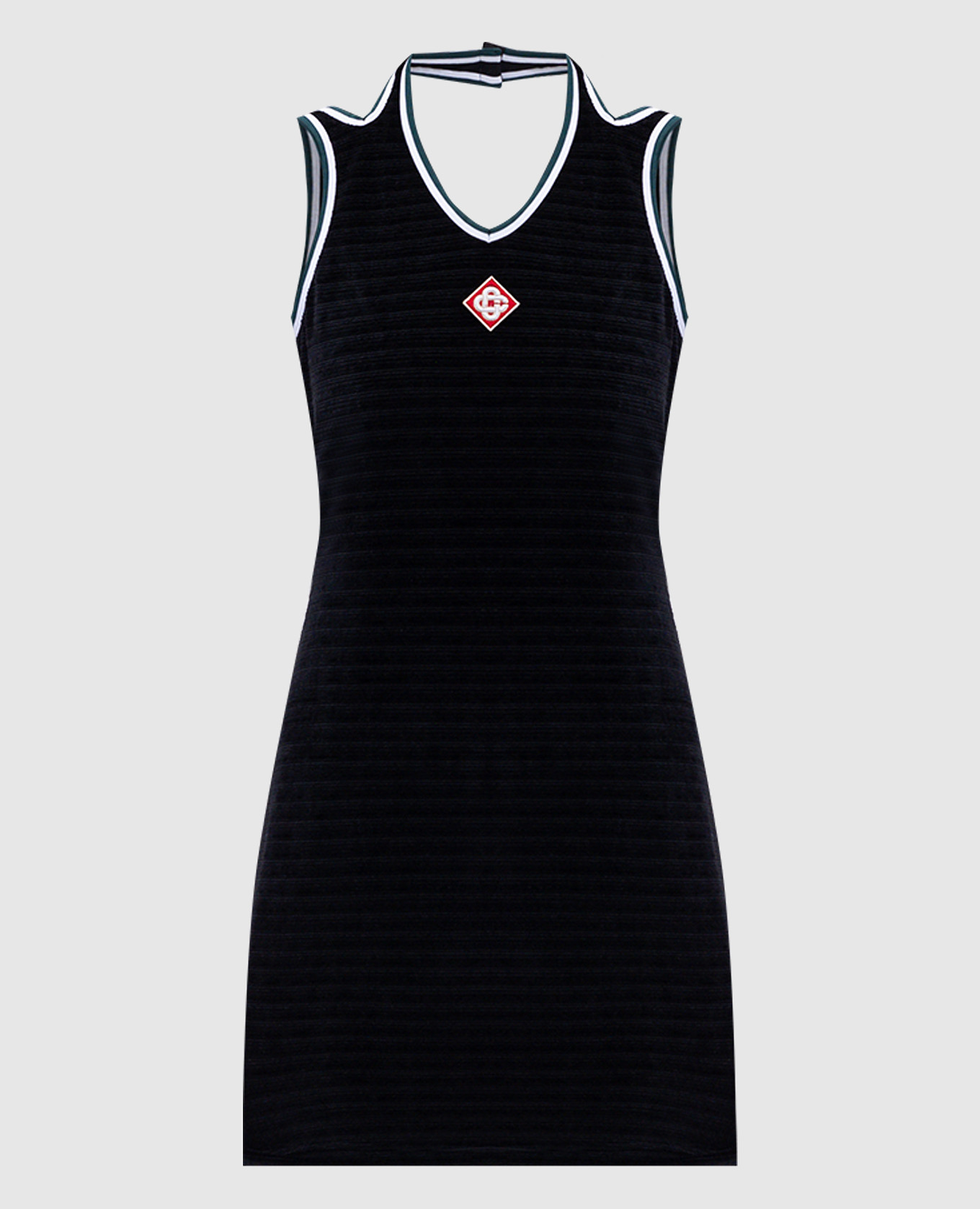 Black mini dress with logo patch Casablanca