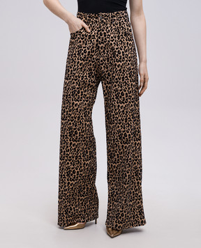 Giuseppe Di Morabito Milano Beige pants with an animalistic pattern 04SSDNP04904414
