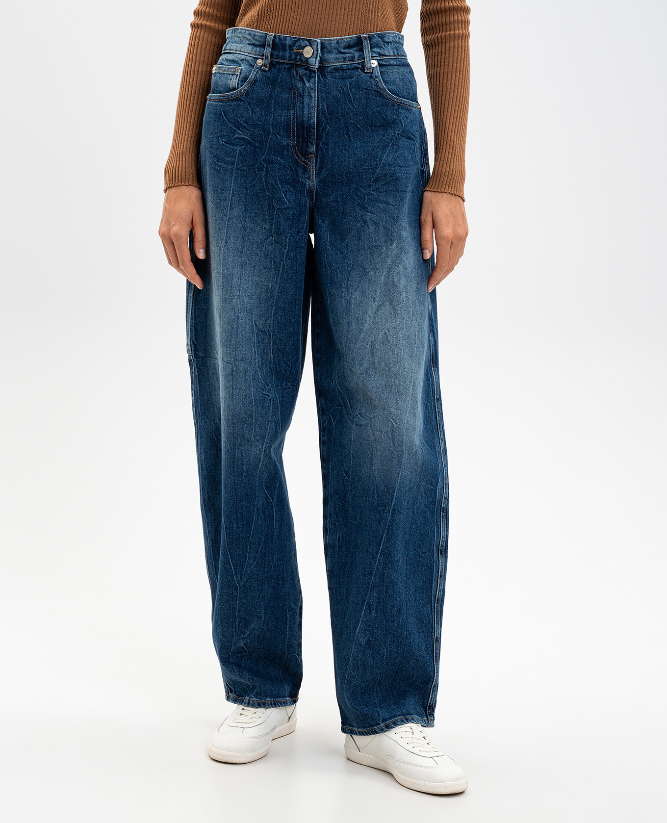 Blue jeans with a worn effect Twinset 3