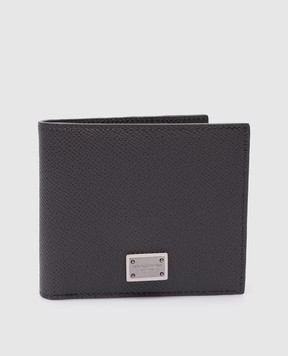 Dolce&Gabbana Gray leather wallet with logo BP1321AG219