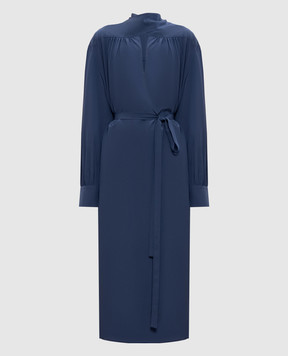 JOSEPH Blue silk Bolero midi dress JF008968