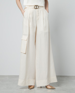 Twinset Beige pants with linen 241TP2522