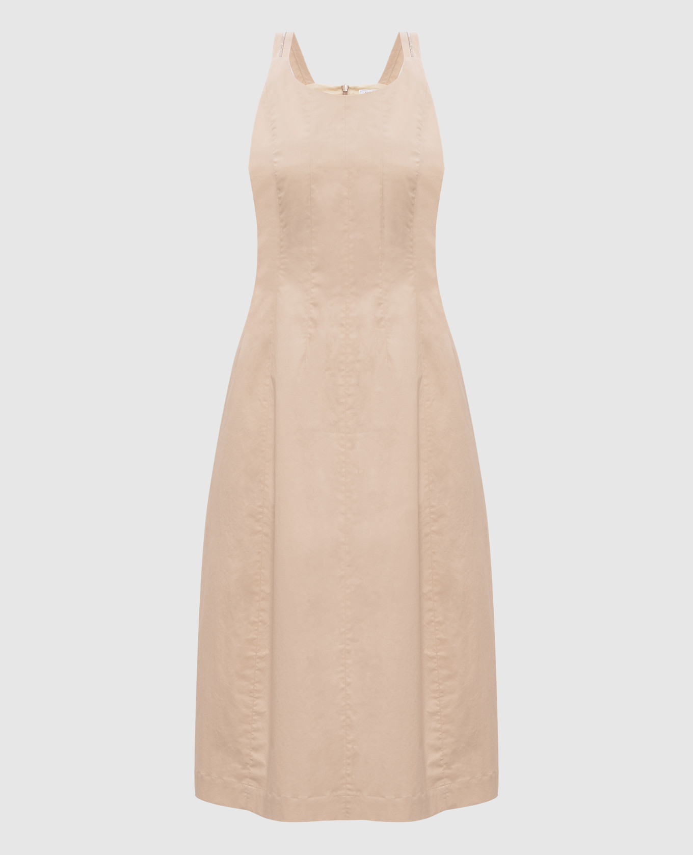 

Beige midi dress with monil chain Peserico