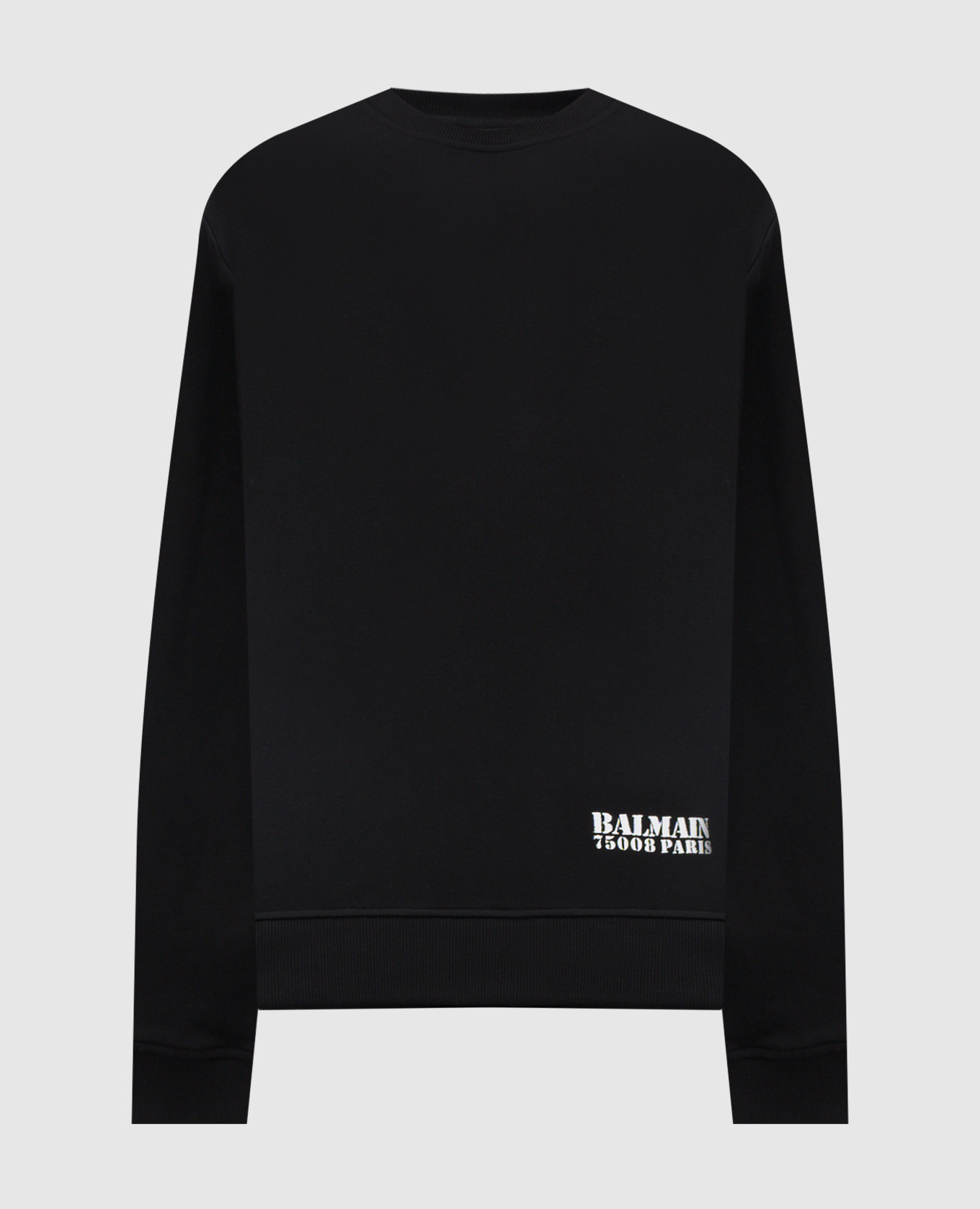 Black sweatshirt with logo print Balmain