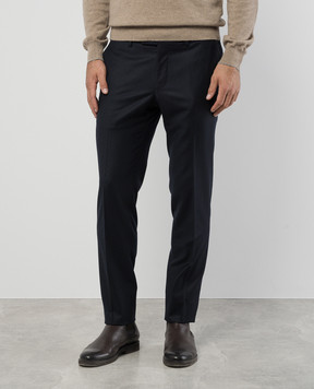 Enrico Mandelli Blue pants made of wool BOSTON5435