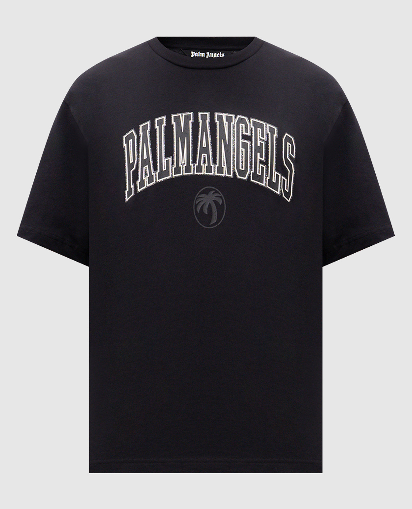 Black T-shirt with logo emblem Palm Angels