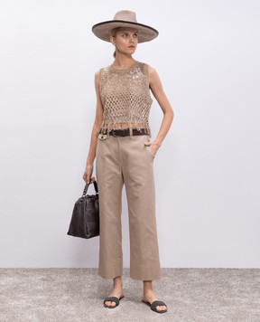 Brunello Cucinelli Beige linen pants ML145P8833