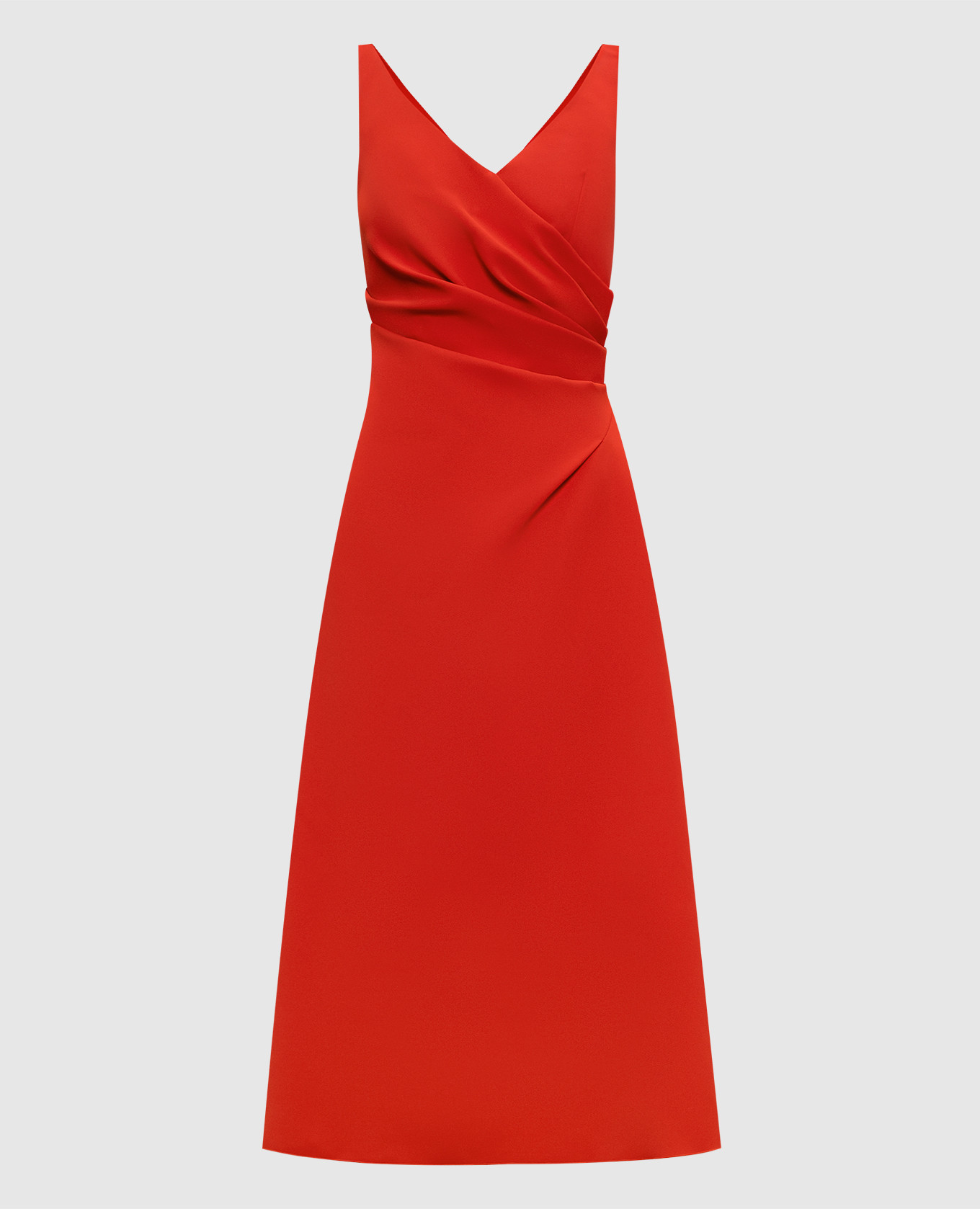 Red midi dress with drapery Ermanno Scervino