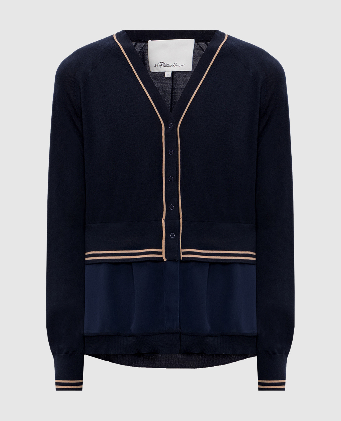 Blue layered wool cardigan 3.1 Phillip Lim