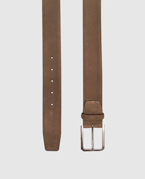 Santoni Beige suede belt with logo CM40VS003C07EACD