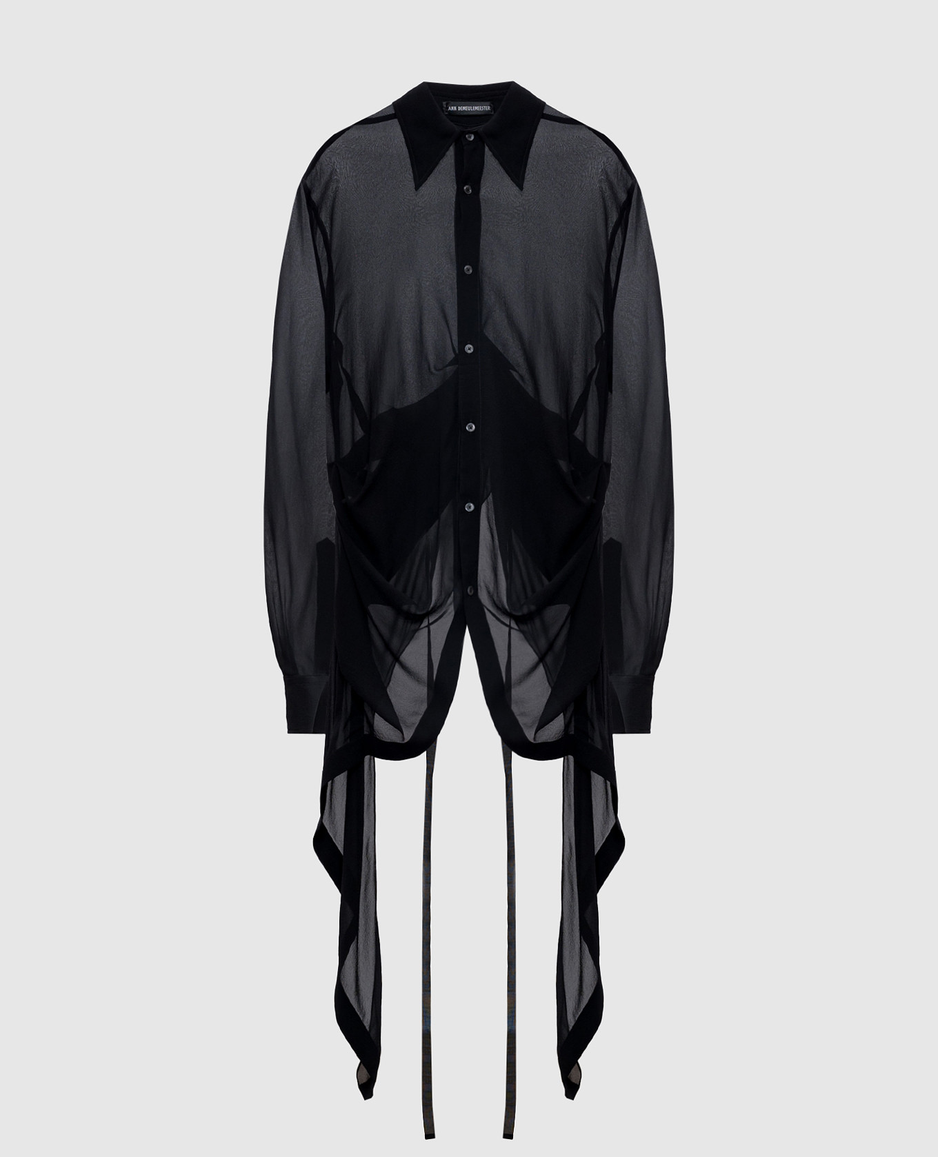 

Narelle black silk blouse Ann Demeulemeester