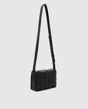 Bottega Veneta Cassette Green Leather Crossbody Bag with Intrecciatio Weave 578004VMAY1