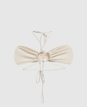 Magda Butrym Beige bodice from a swimsuit with beads SWIMBRA01621524