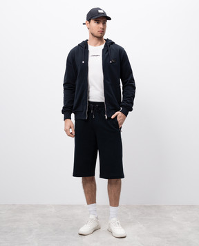 Dolce&Gabbana Blue shorts with metallic logo GVB7HTG7F2G