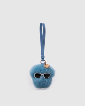 Versace Blue Medusa Shirling Keychain 10187491A13763